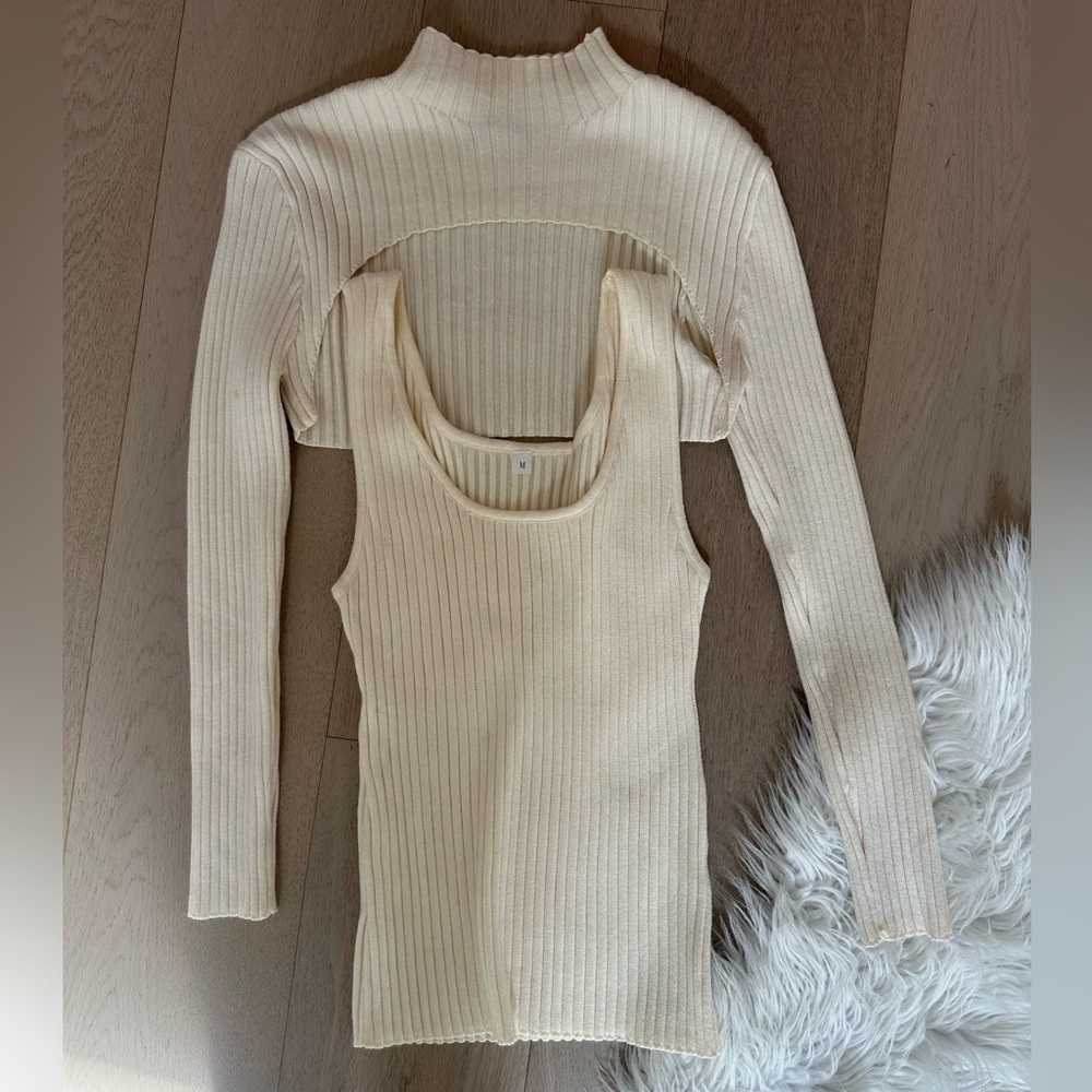 Pretty Garden Sweater & Tank Set